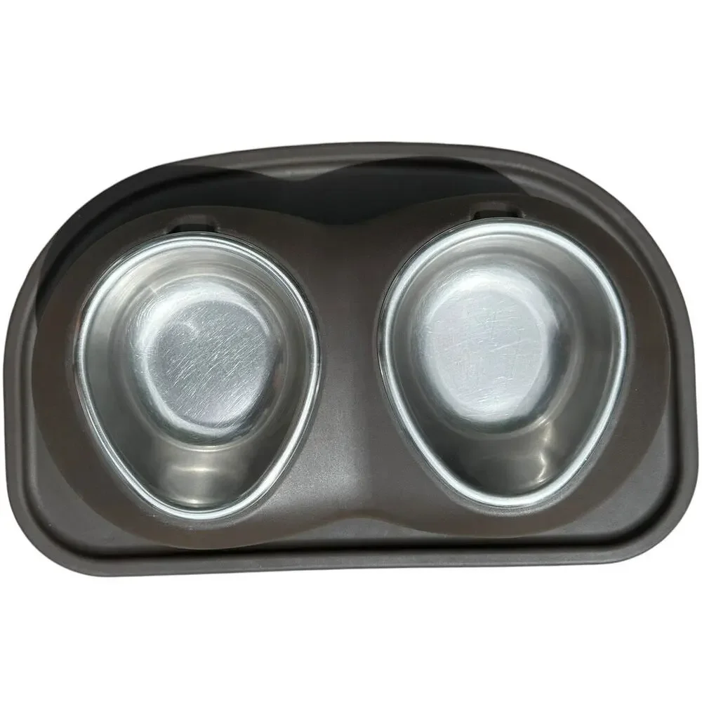 PetComfort by WeatherTech Elevated Double Dog Bowl‎ Feeding Station w/ 2 Bowls